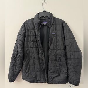 Patagonia Boys Puffer Jacket Size Large (12) Full Zip Black A990